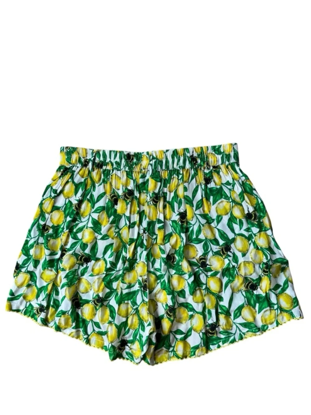 TAJ by Sabrina Crippa Lemon & Bee Print Shorts size M